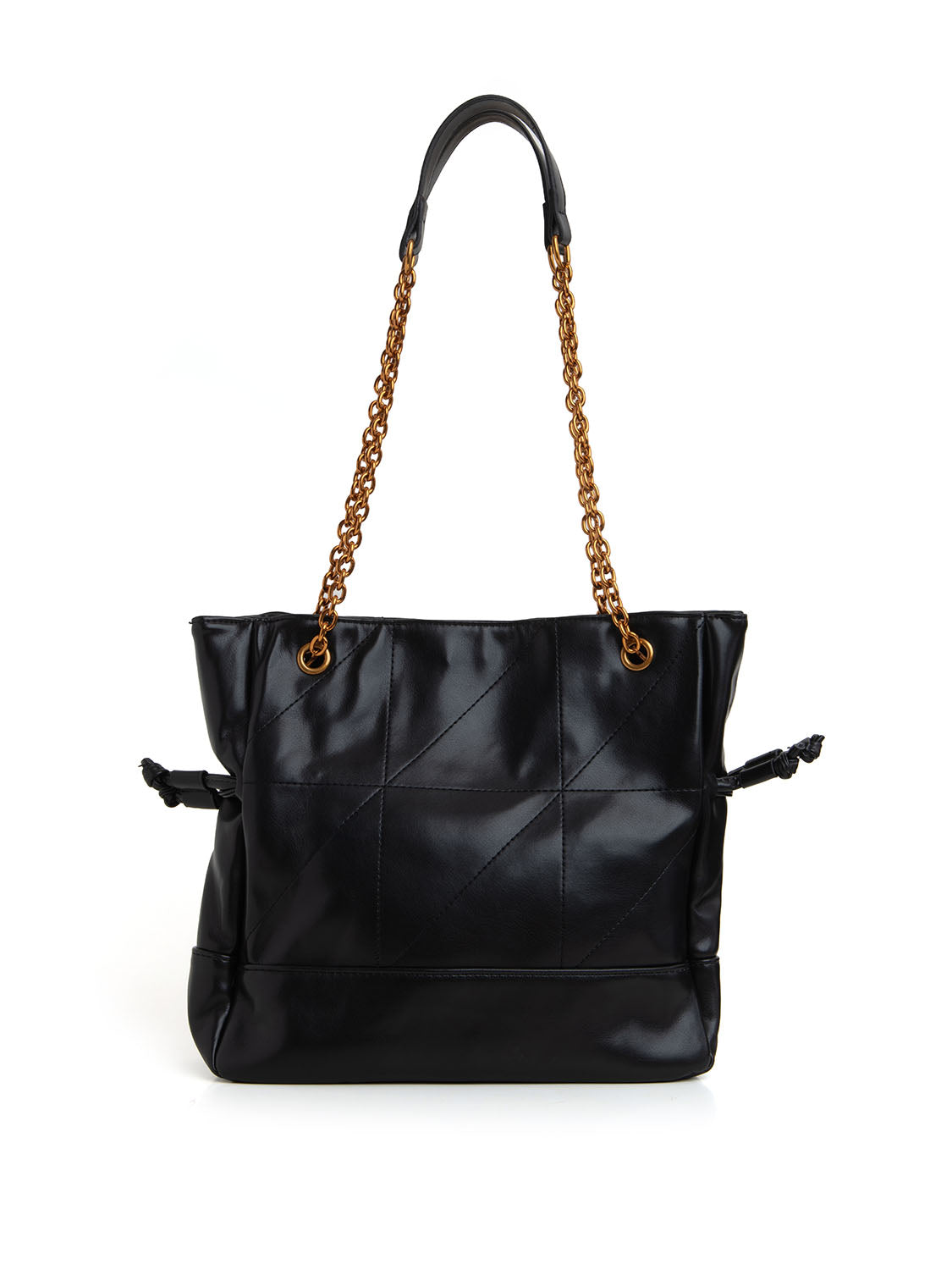 Borsa slouchy trapuntata - NERO