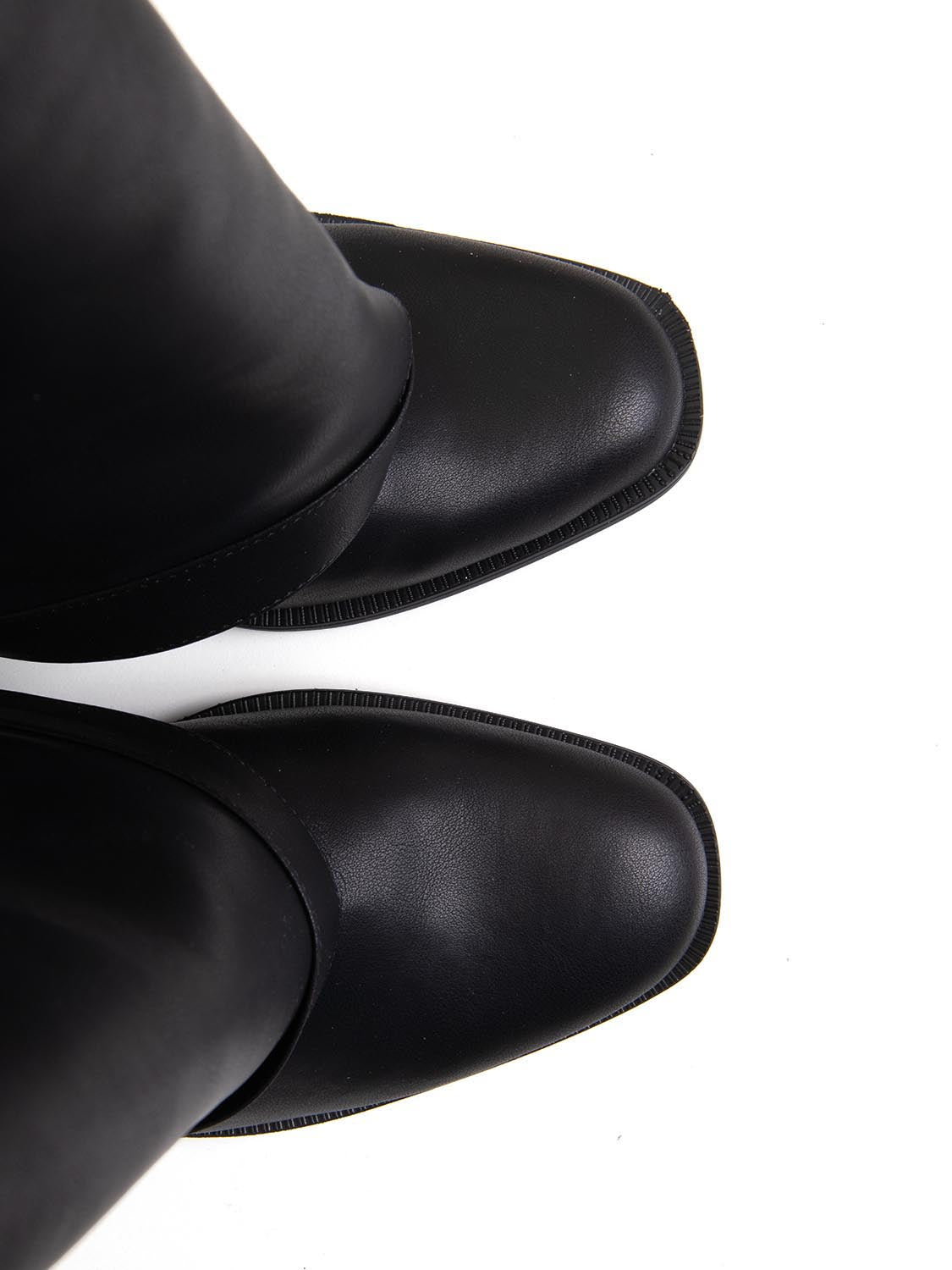 Stivale shark in vera pelle - NERO