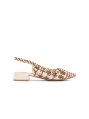 Braided Slingback - BEIGE/CAMEL