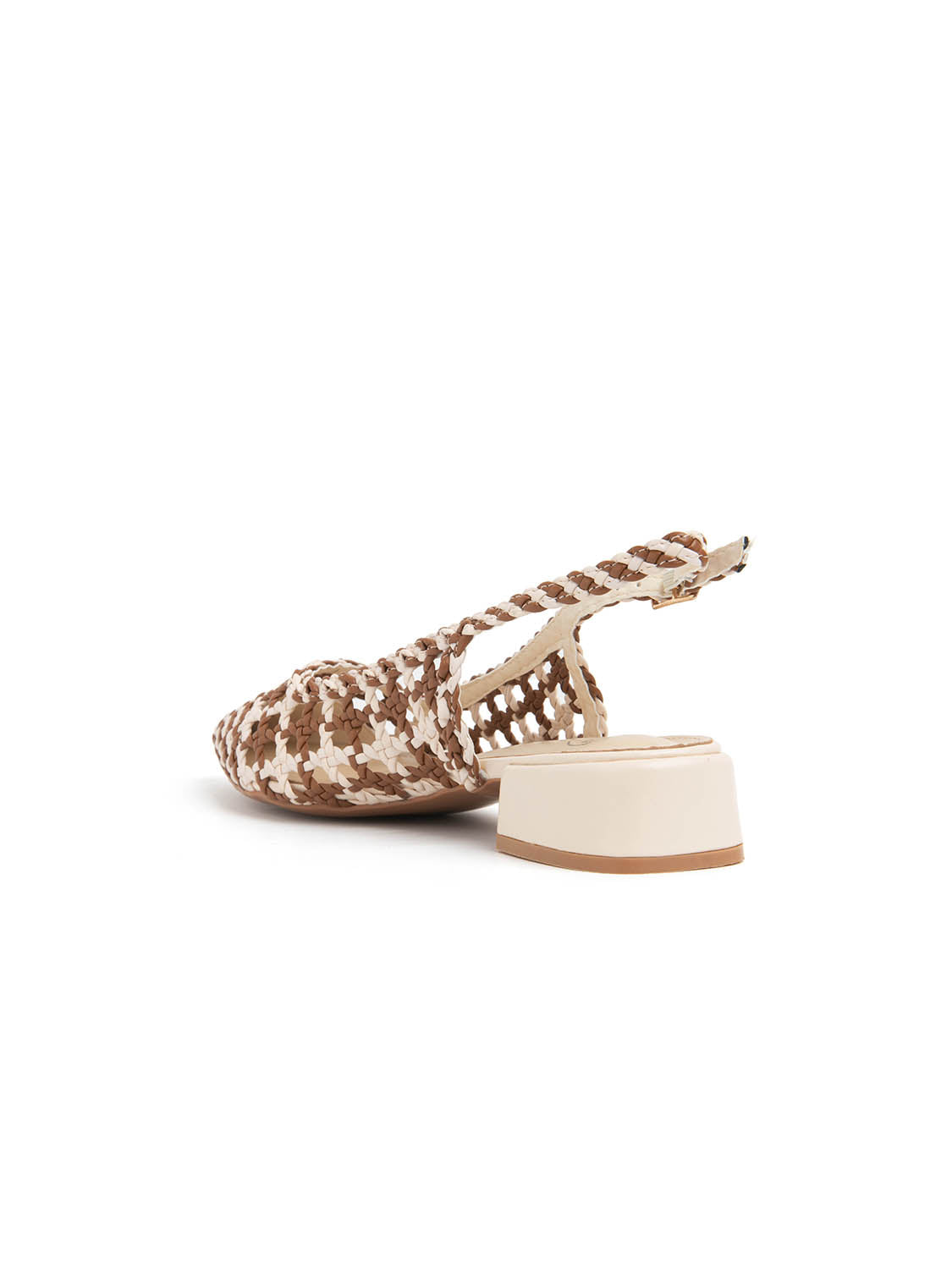 Braided Slingback - BEIGE/CAMEL