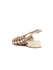 Braided Slingback - BEIGE/CAMEL