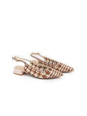 Braided Slingback - BEIGE/CAMEL