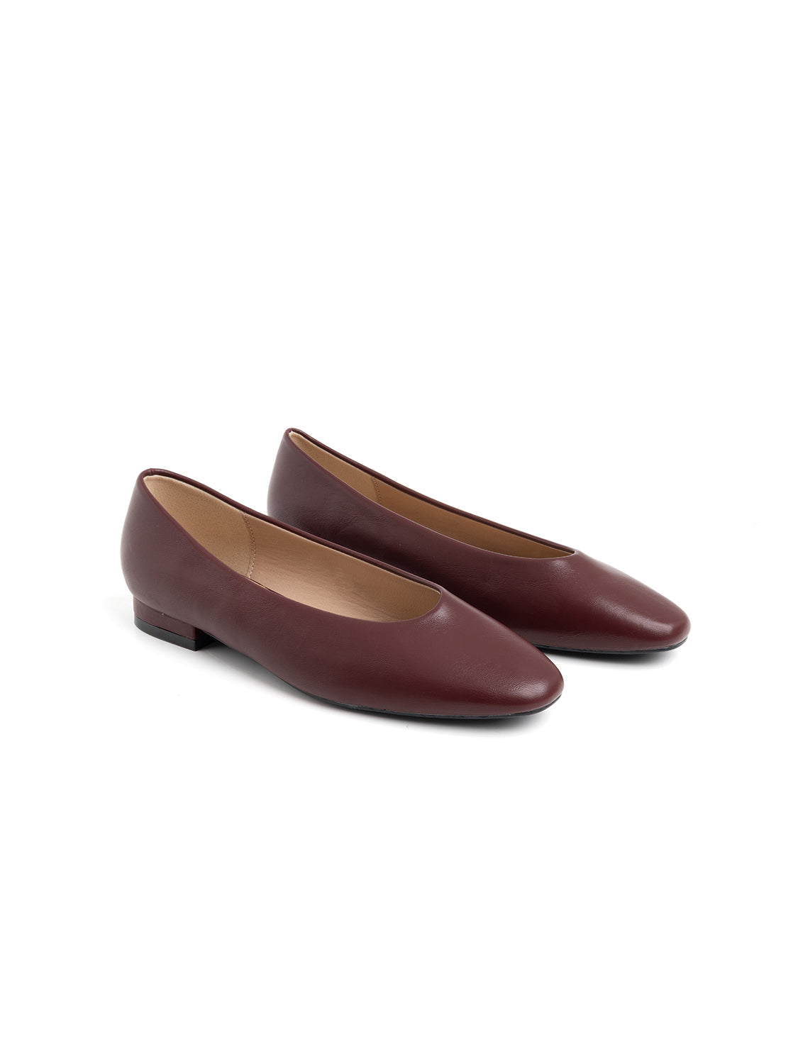 Ballerina semplice con tacco 2cm - VINO