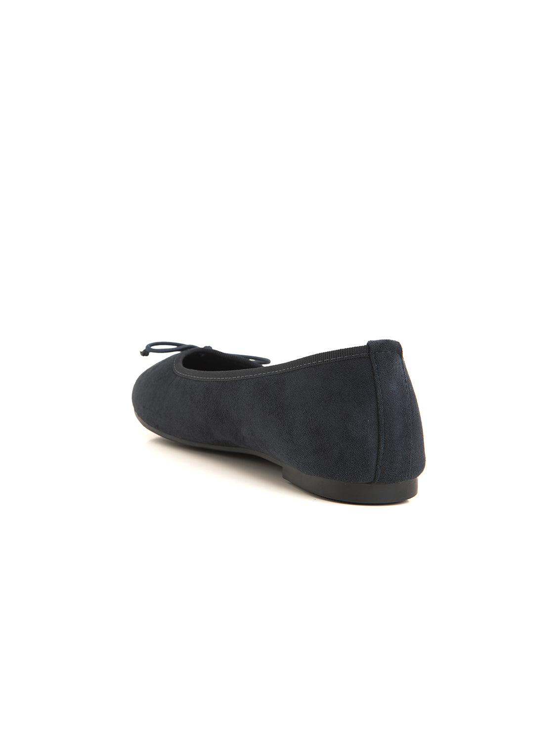 Suede Ballerina with Bow - BLUE