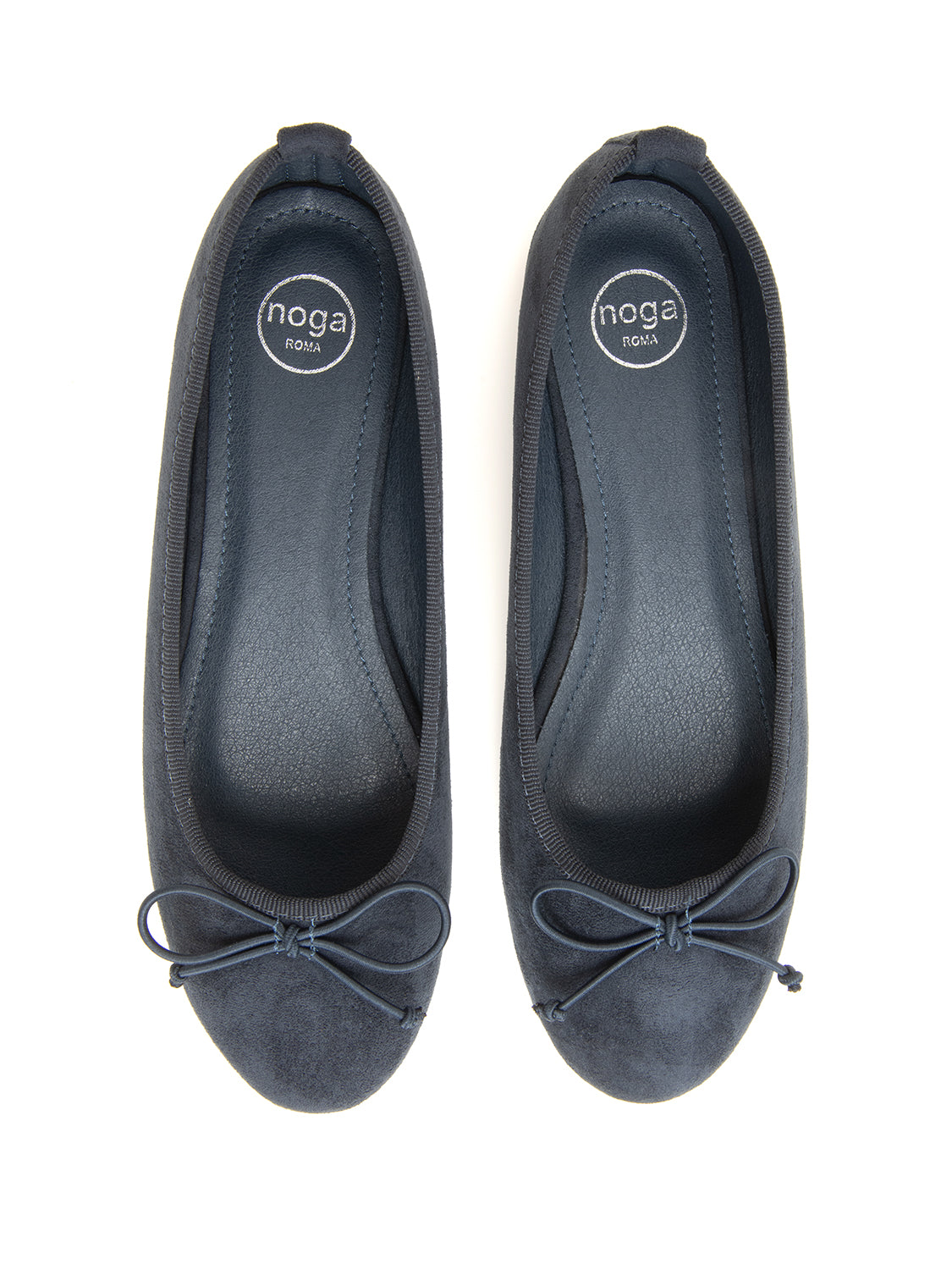 Ballerina scamosciata con fiocco - BLUE
