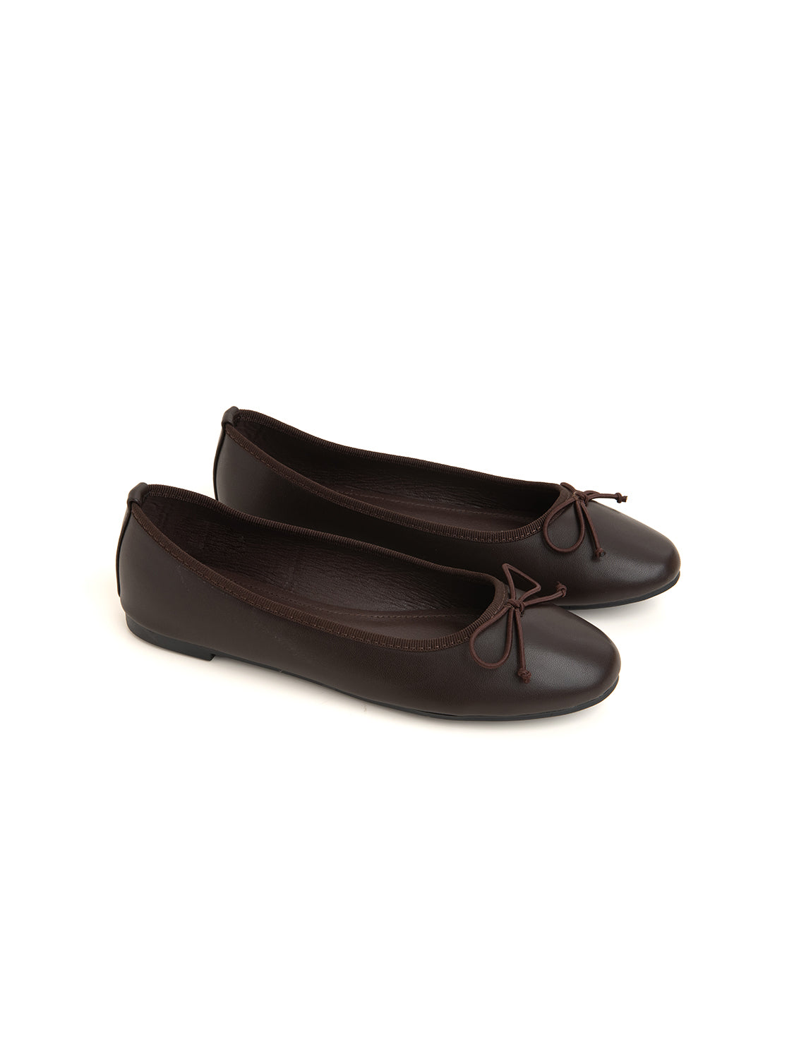 Ballerina classica con fiocco - MARRONE
