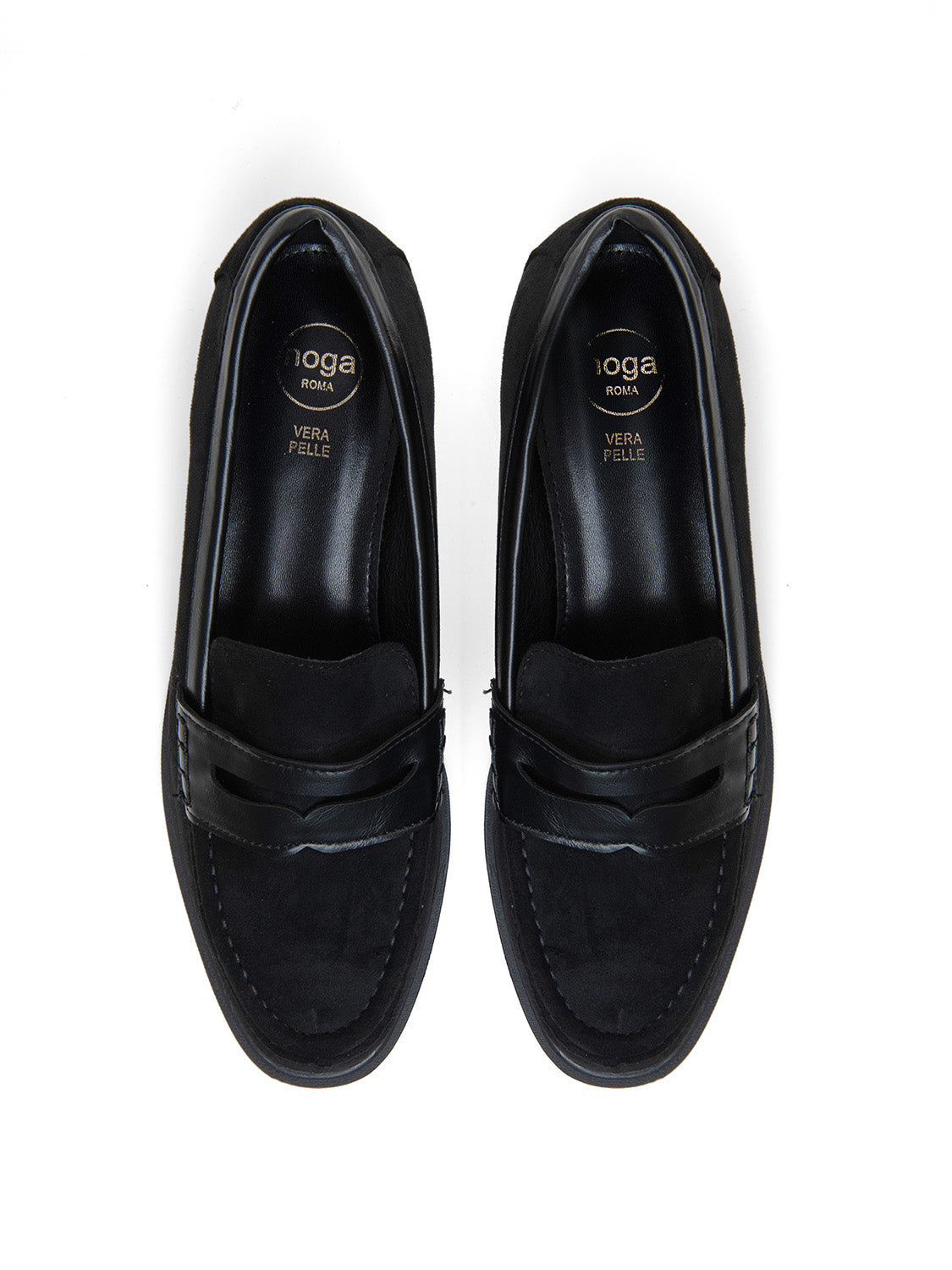 Mocassino in simil camoscio - NERO