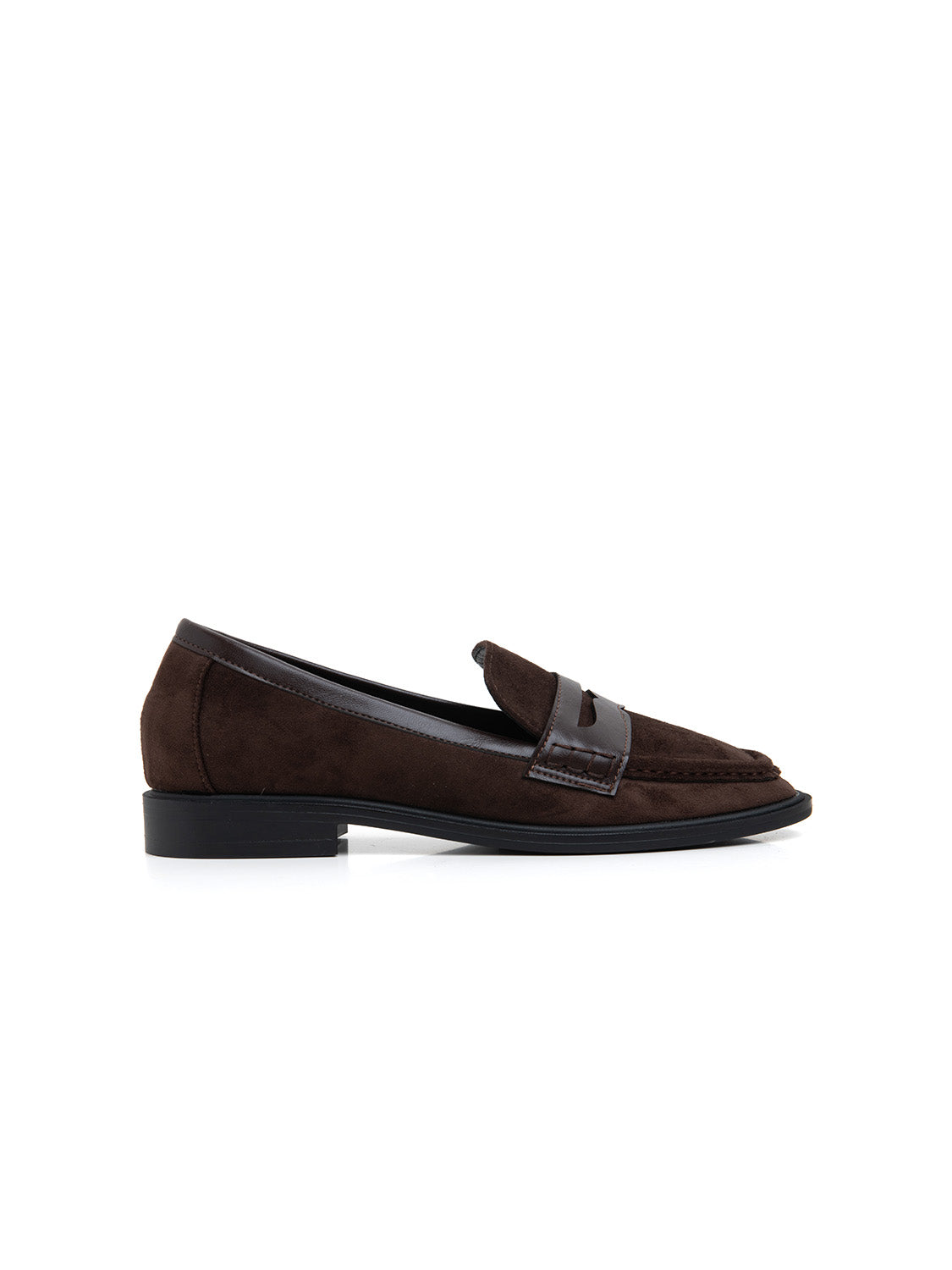 Mocassino in simil camoscio - MARRONE