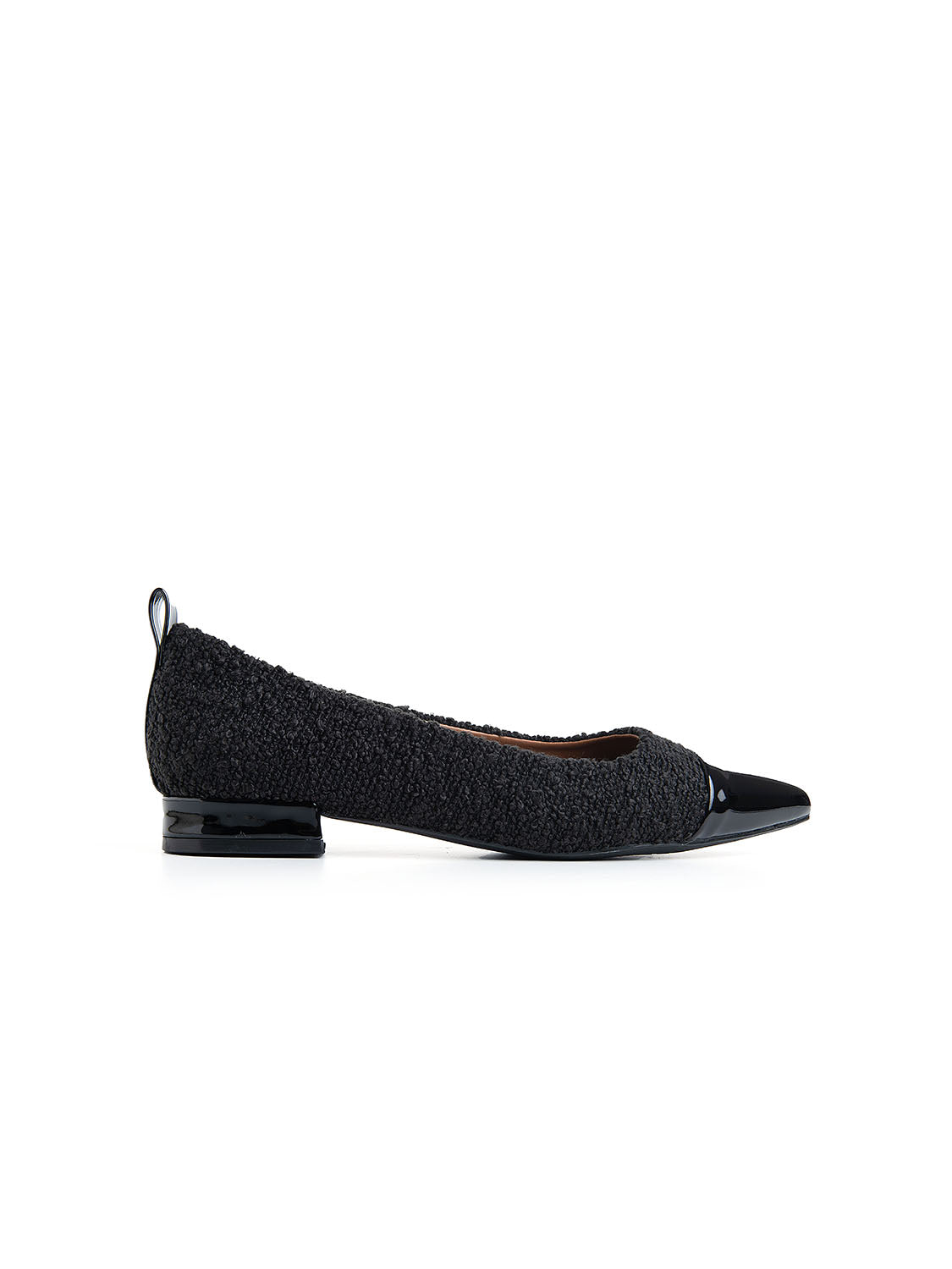Ballerina a punta in lana - NERO