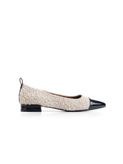 Ballerina a punta in lana - KHAKI