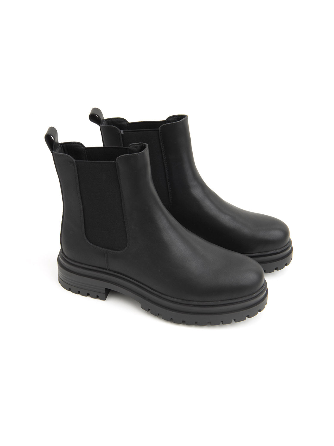 Chelsea ankle boots with lug sole - BLACK