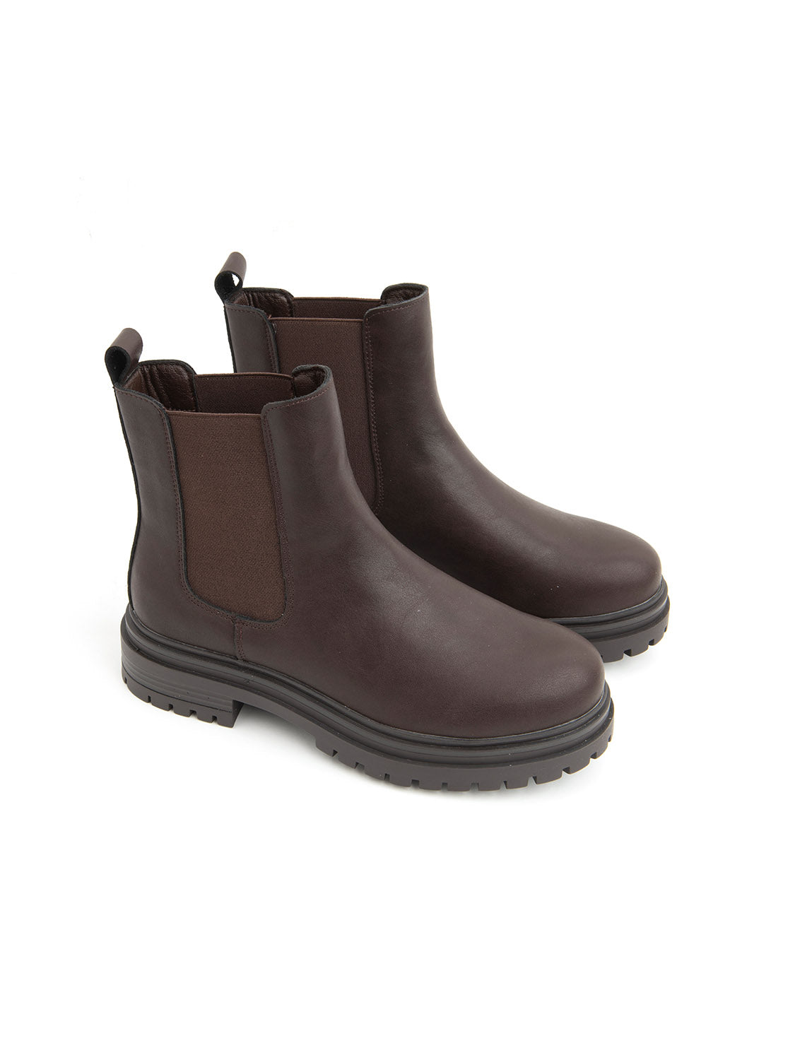 Chelsea ankle boots with lug sole - BROWN
