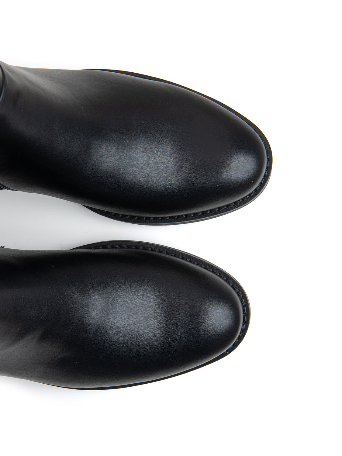 Stivale alto con doppio elastico - NERO