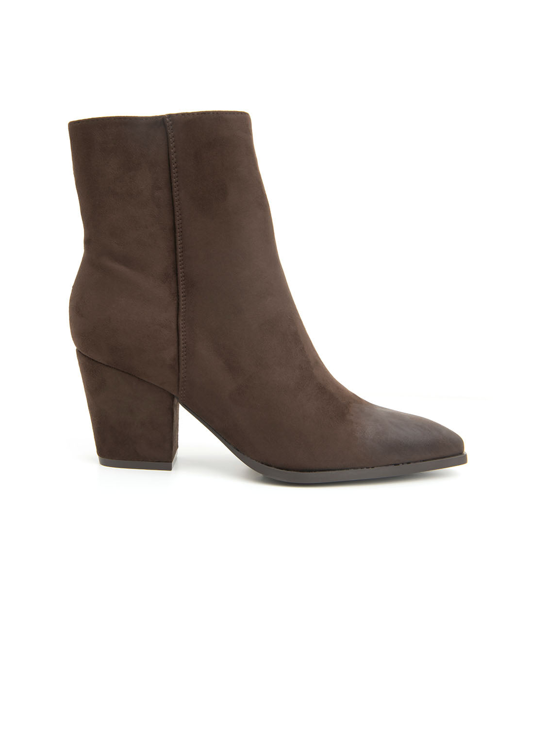 Low-cut suede cowboy boots - DARK BROWN