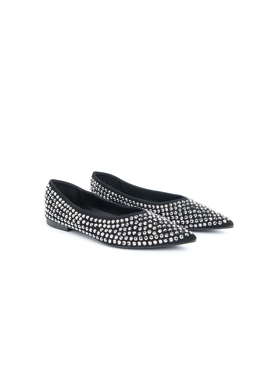 Ballerina a punta con strass - NERO