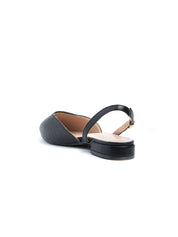 Raffia Pointed Slingback - BLACK