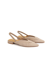 Slingback in rete - KHAKI