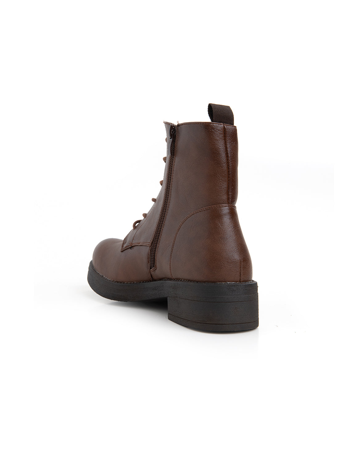 Anfibio stringato combat - MARRONE