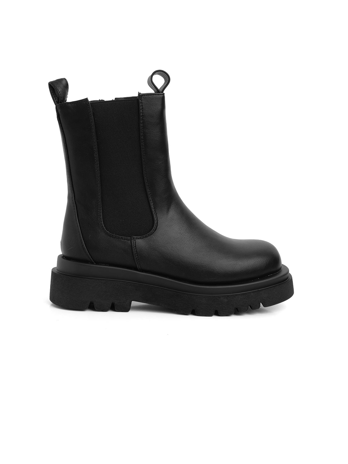 Stivaletto modello biker chunky - NERO