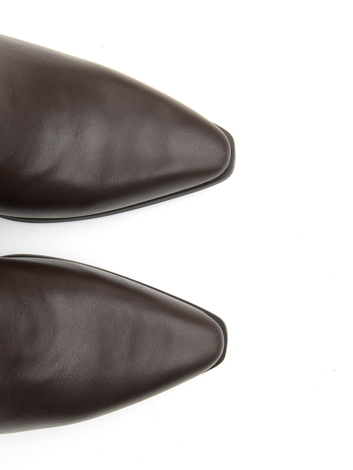 Tronchetto con tacco scultoreo - MARRONE