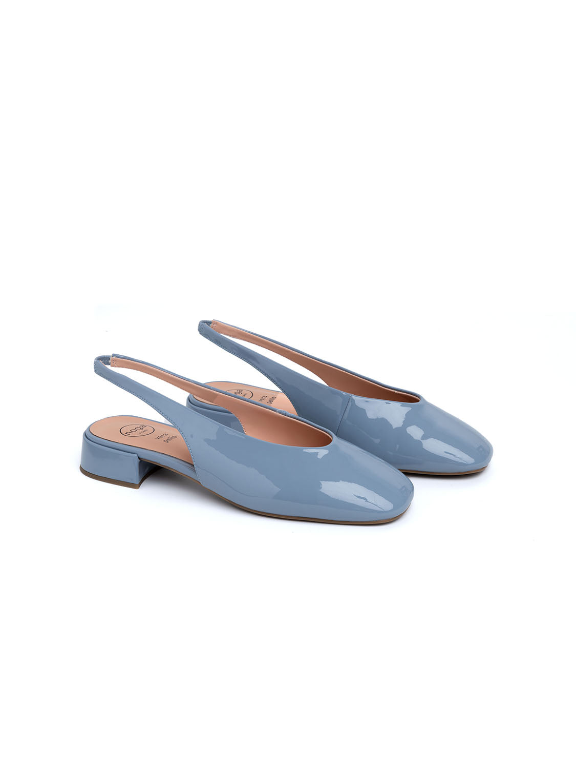 Classic Patent Slingback - DUSTY BLUE