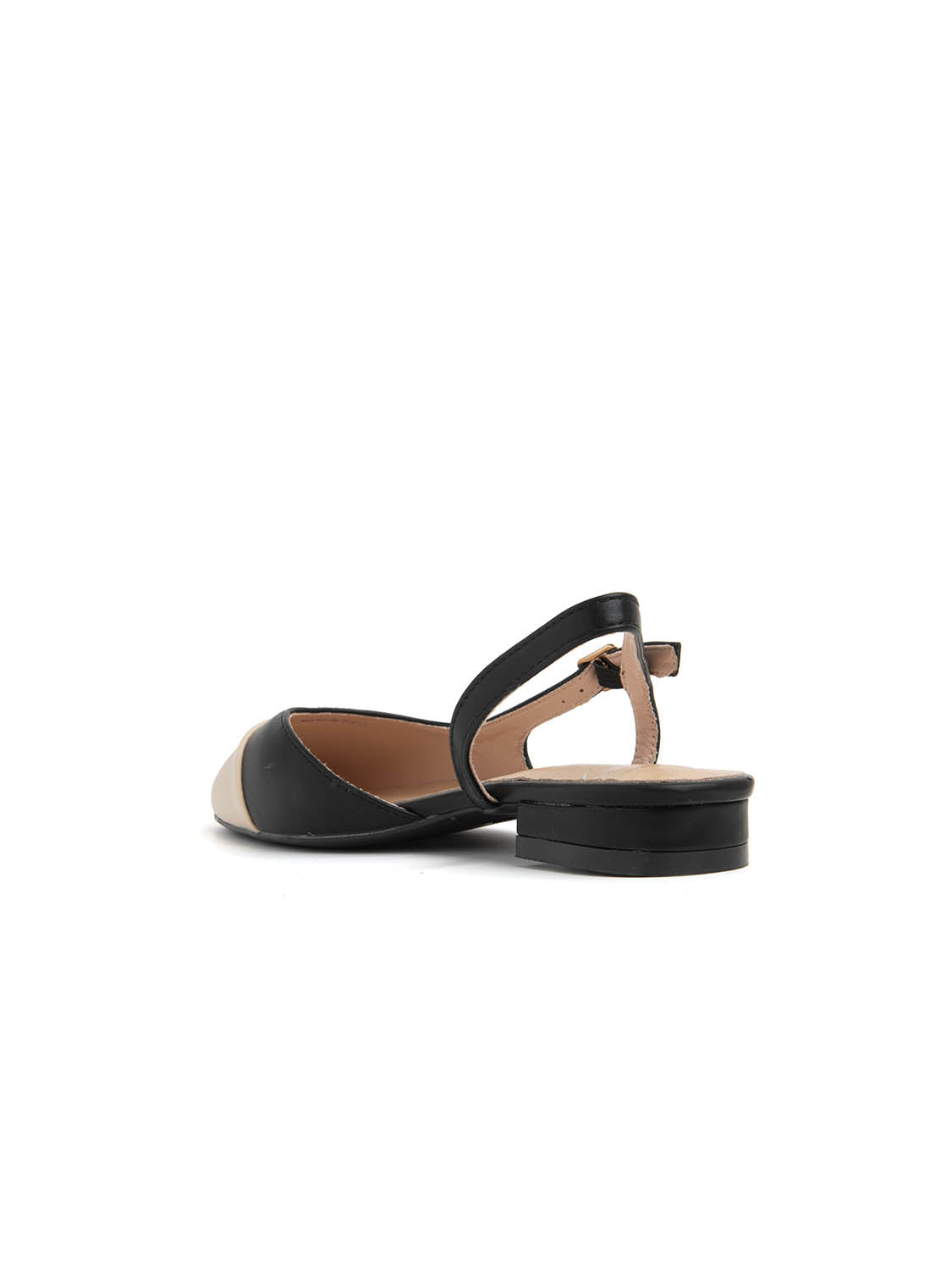 Low slingback two-tone - BEIGE/BLACK