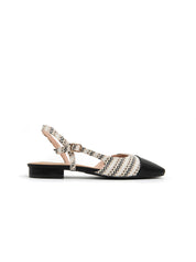 Low two-tone slingback - BLACK