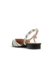 Low two-tone slingback - BLACK