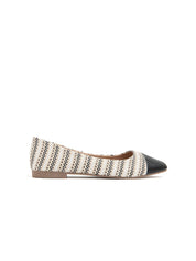 Low ballerina, square toe - BLACK