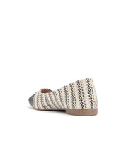 Low ballerina, square toe - BLACK