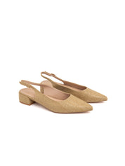 Pointed Slingback with 2cm Heel - BROWN