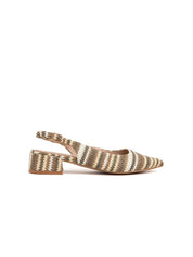 Pointed Slingback with 2cm Heel - GREEN