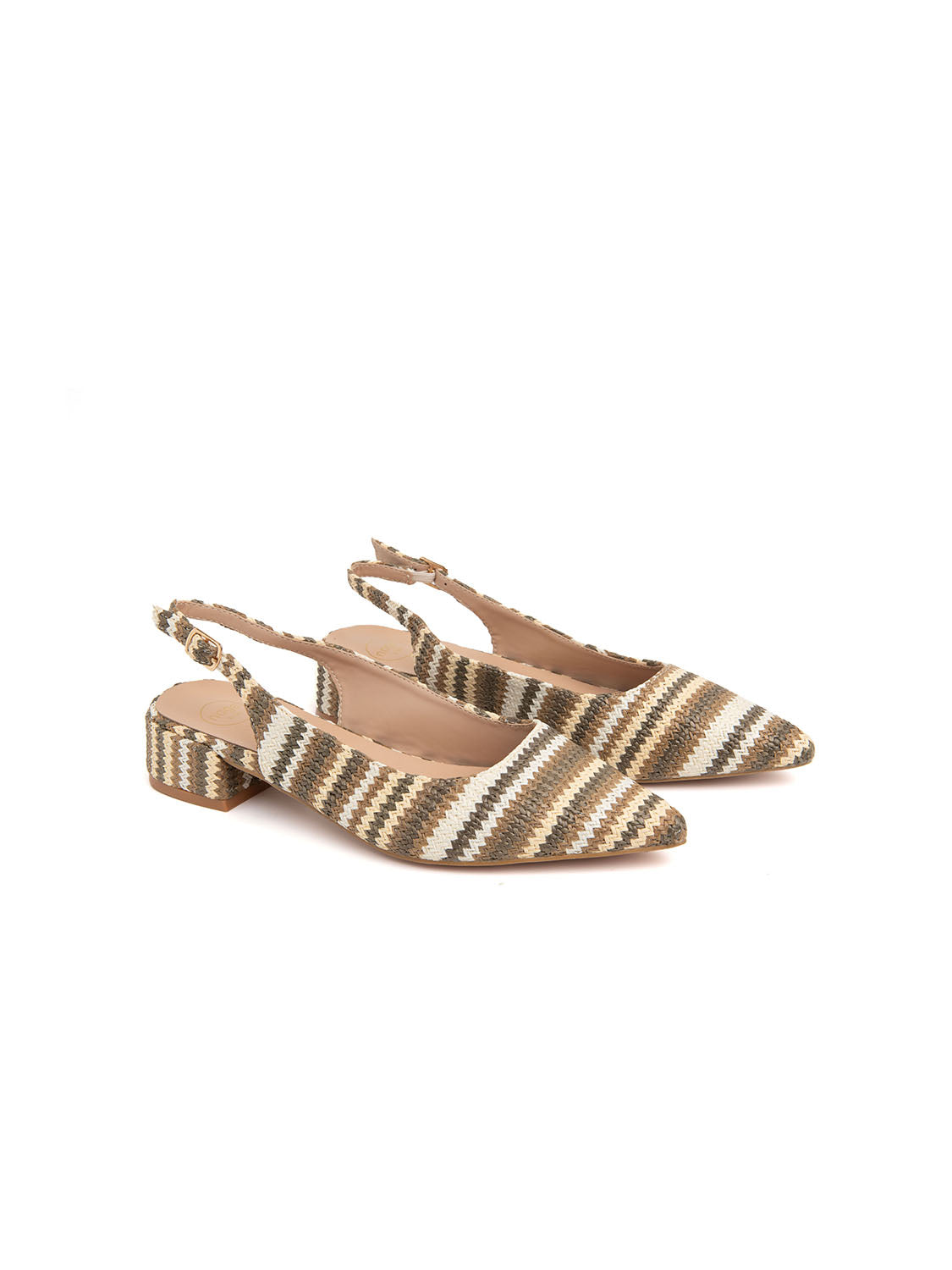 Pointed Slingback with 2cm Heel - GREEN