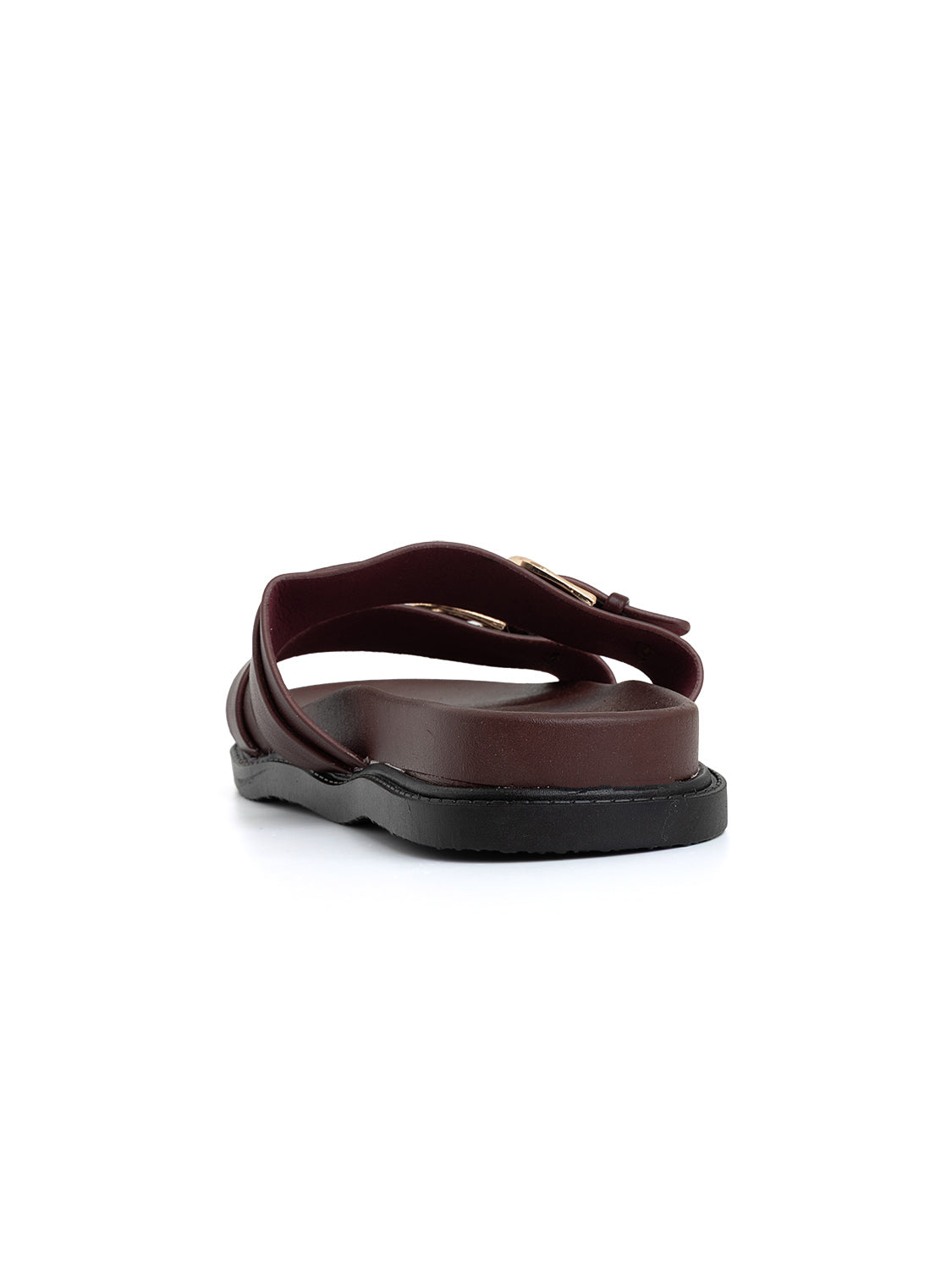 Ciabatta comfort con doppio cinturino - VINO ROSSO