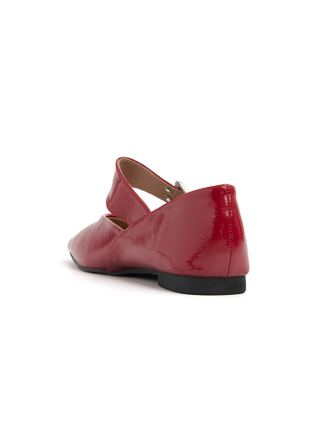 Ballerina with buckle on the instep - RED