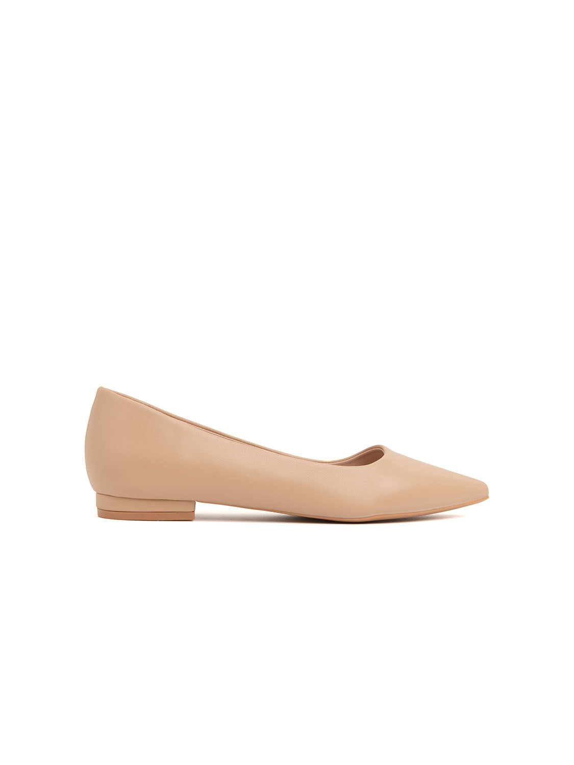 Patent Pointed Ballerina - BEIGE