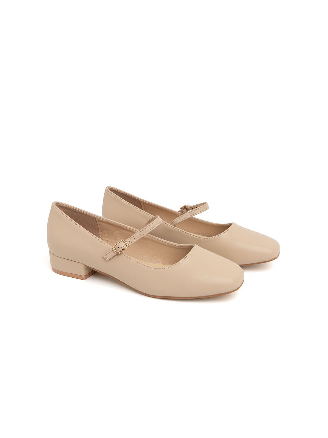 Ballerina with 3 cm heel - BEIGE