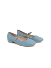 Ballerina with 3 cm heel - DUSTY BLUE
