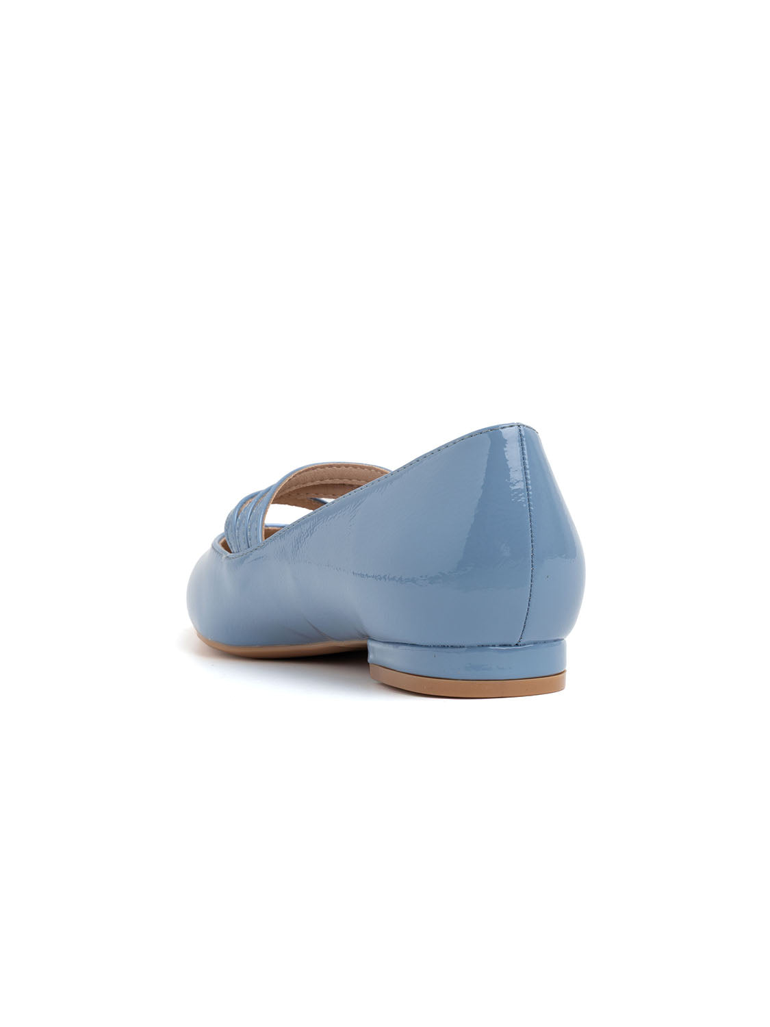 Pointed Toe Ballerina with 3 Straps - BLUE