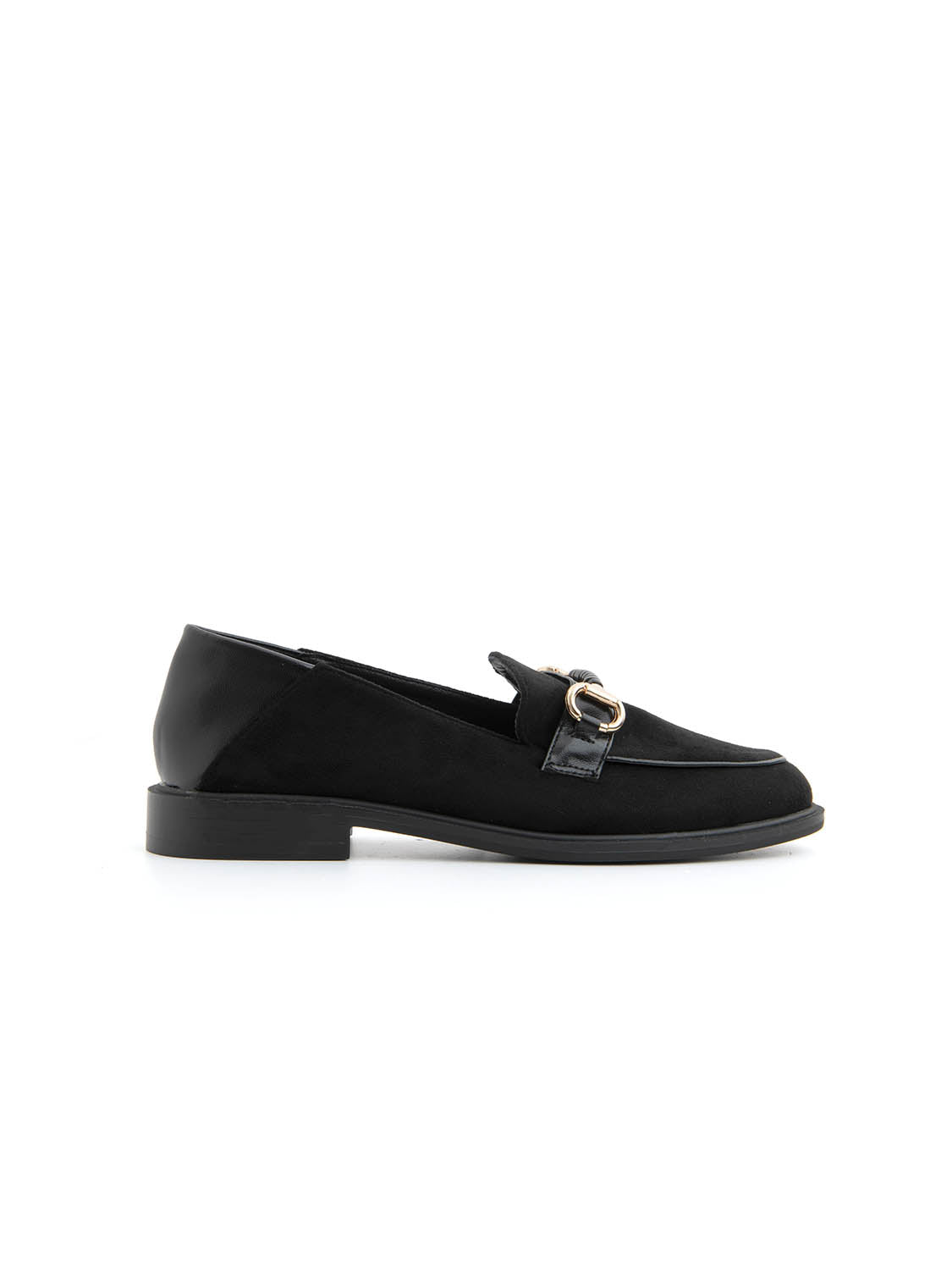 Mocassino bitexture con morsetto - NERO