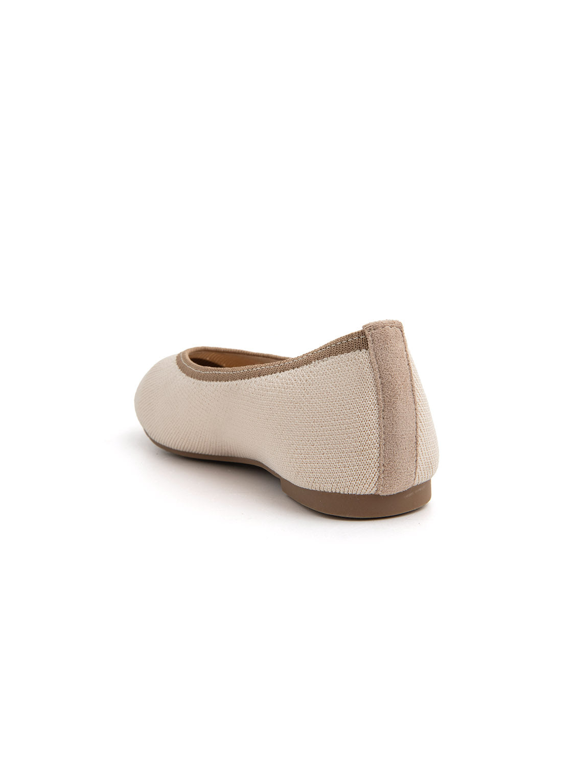Ballerina classica micro-intrecciata bicolore - BEIGE