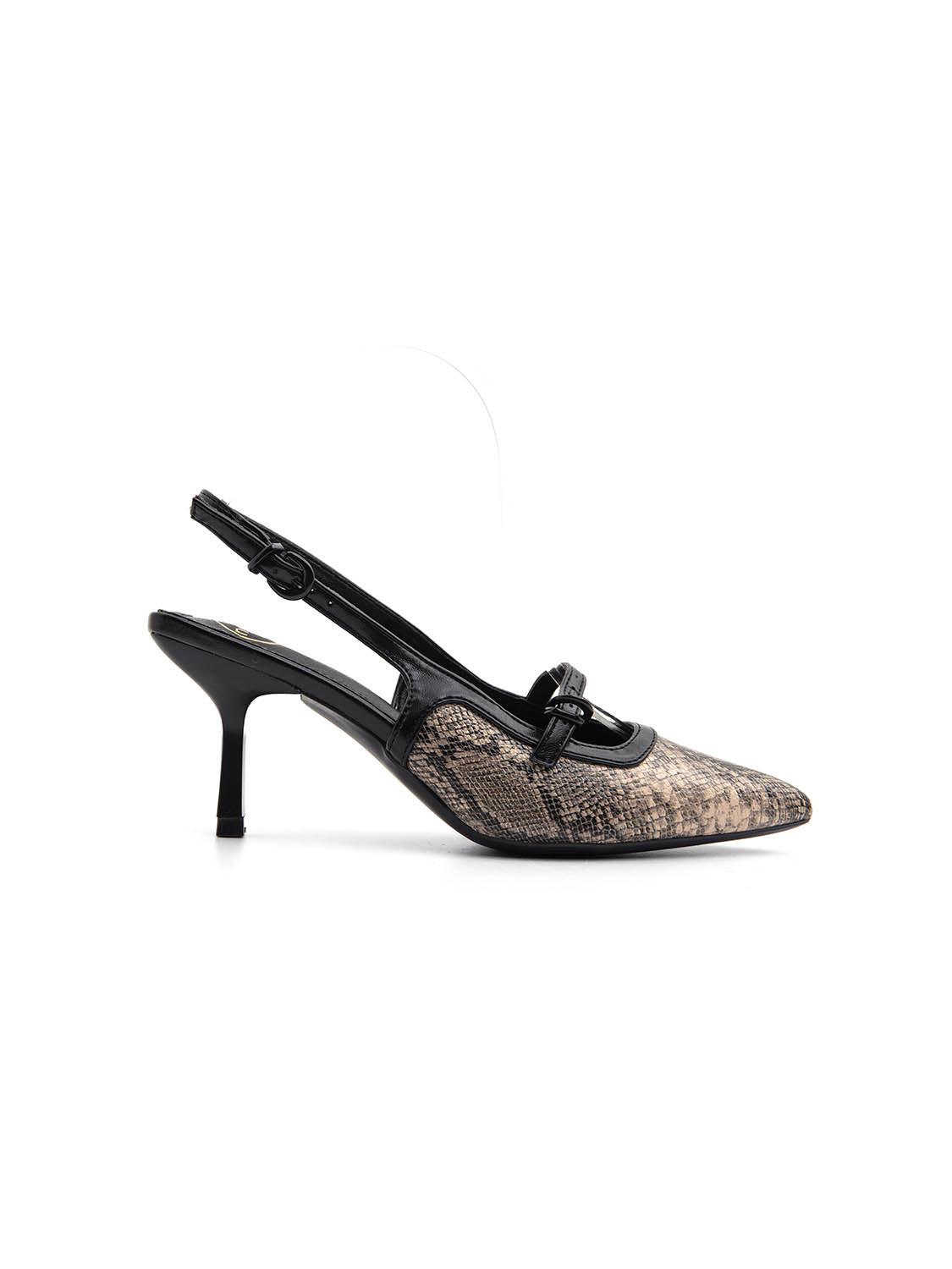 Slingback python-glam - NERO