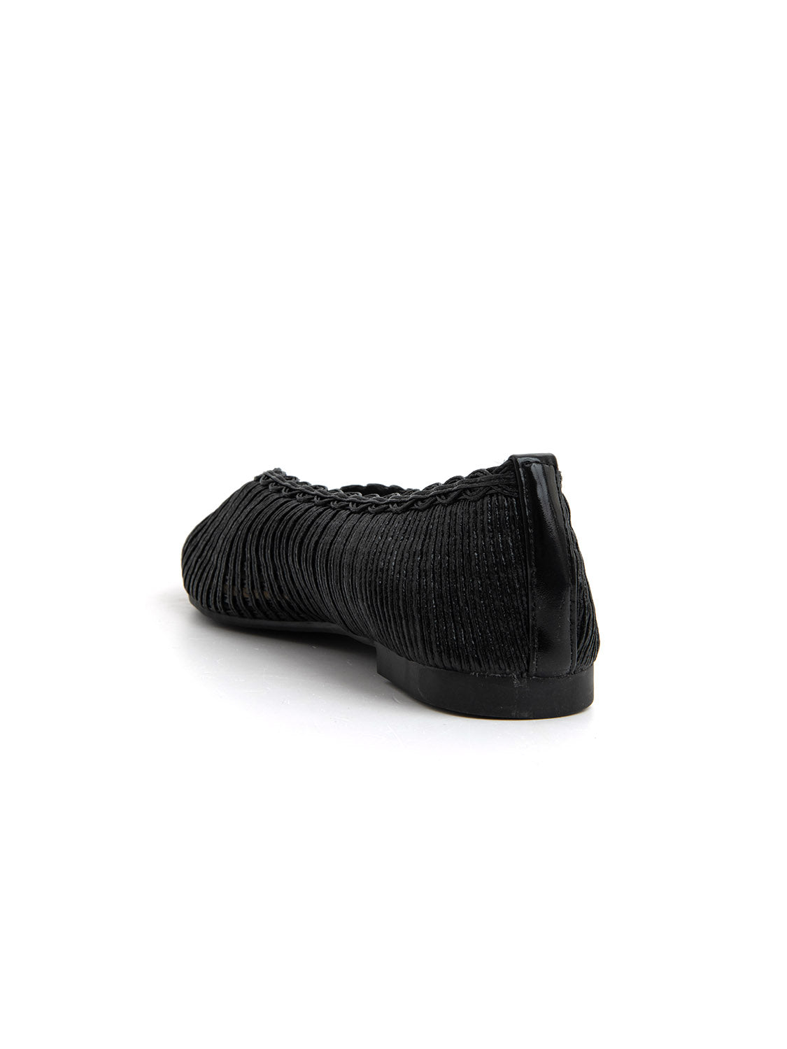 Ballerina texture-chic a punta - NERO