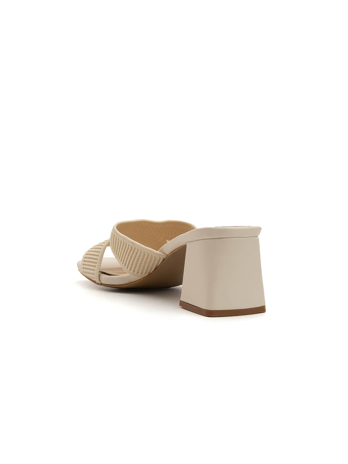Sabot cross-strap in tessuto - BEIGE