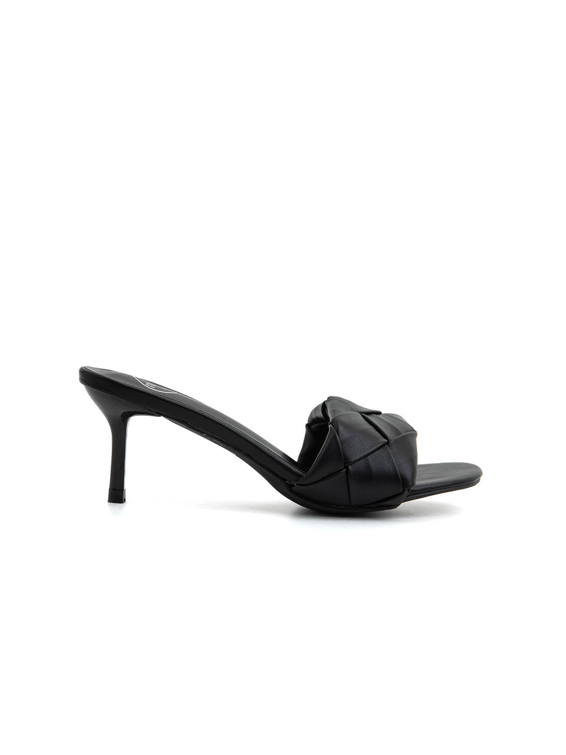 Sabot geometric con tacco a stiletto - NERO