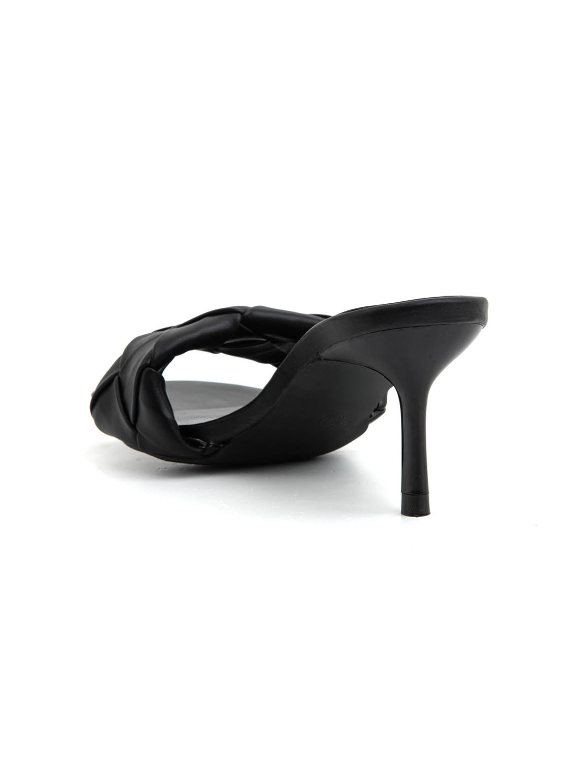 Sabot geometric con tacco a stiletto - NERO