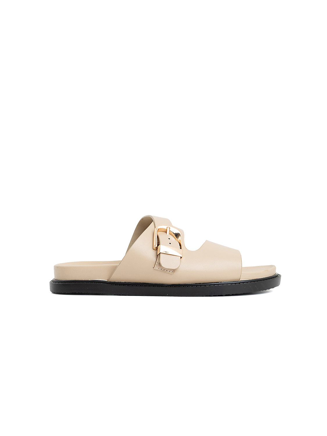Ciabatta comfort con fibbia - BEIGE