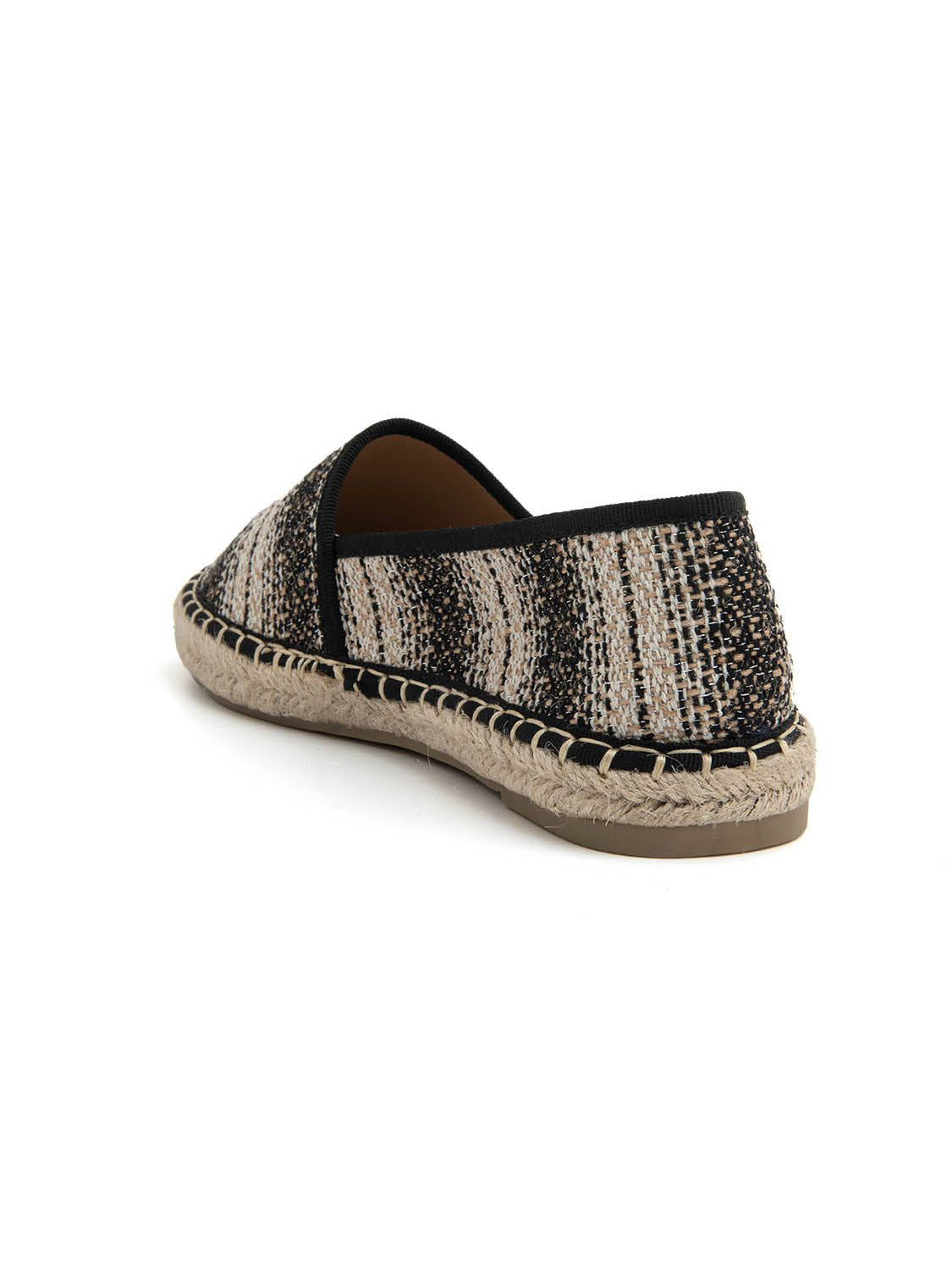 Espadrillas natural in paglia - NERO