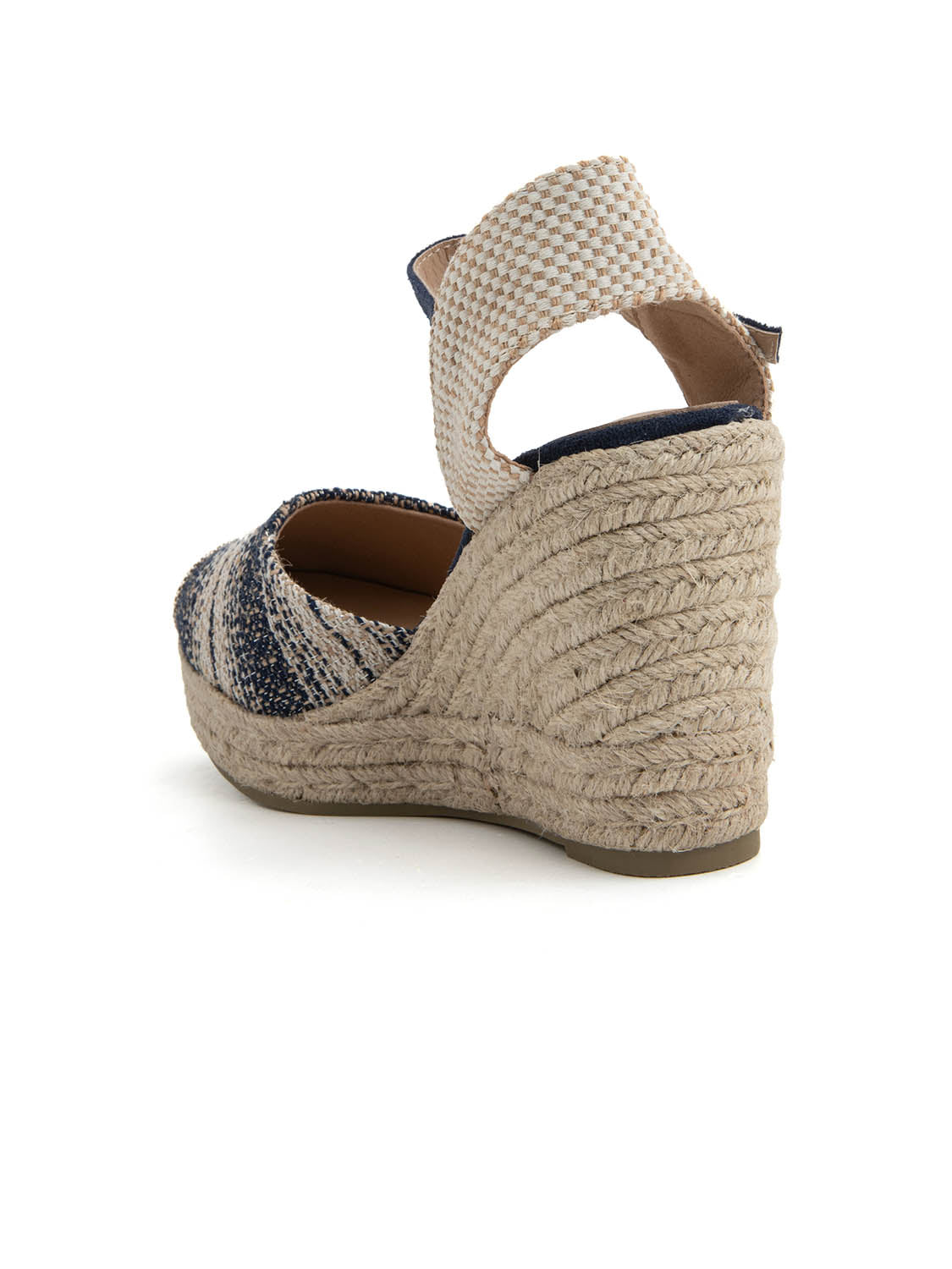 Espadrillas natural con zeppa - BLUE