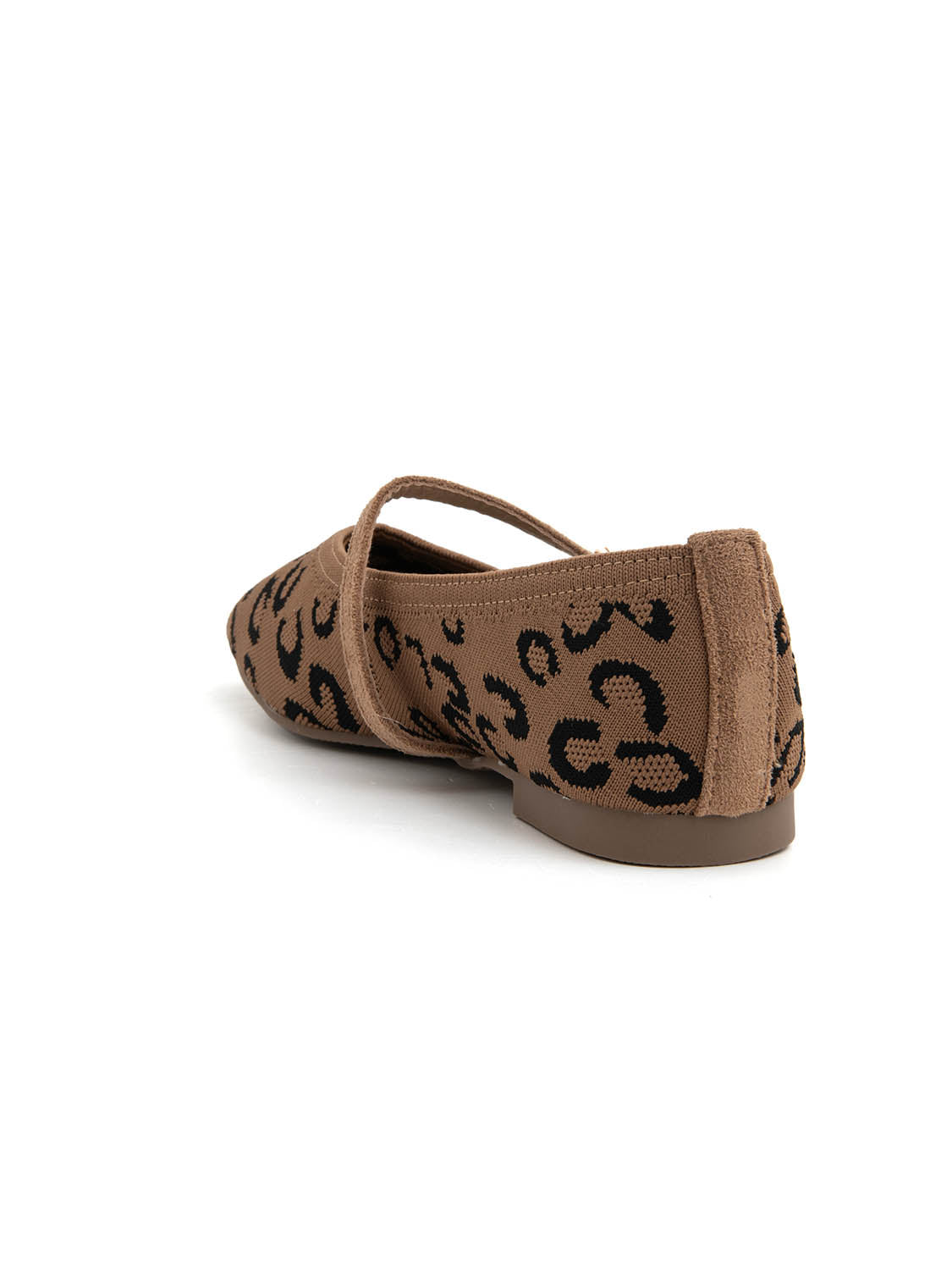 Ballerina micro-intrecciata in tessuto - LEOPARDATO